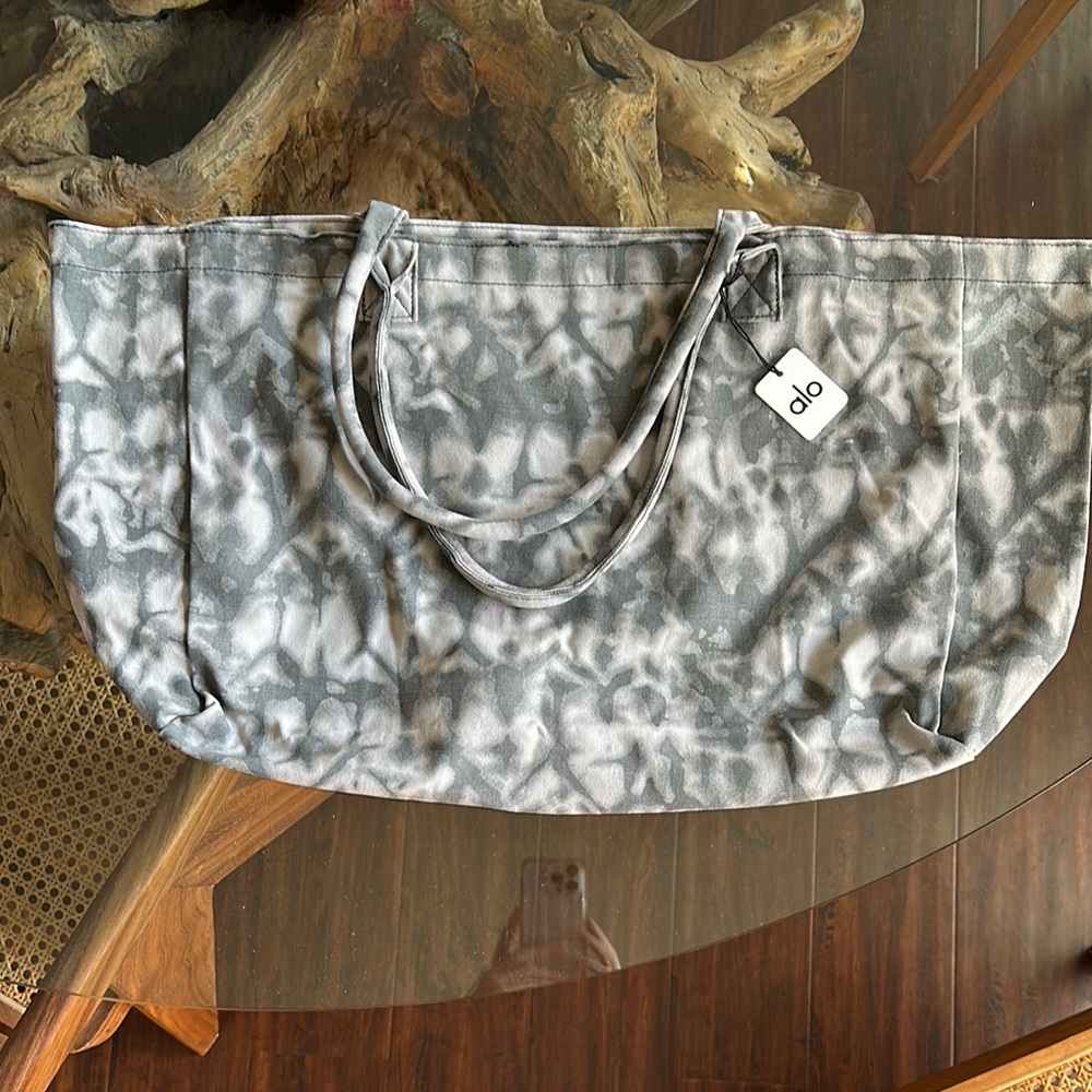 Grey tie dye ALO Yoga tote